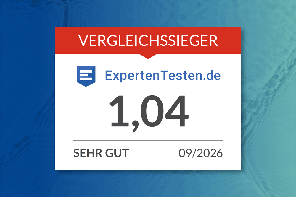 Platz 1 im RTL.de Wasserfilter-Vergleich